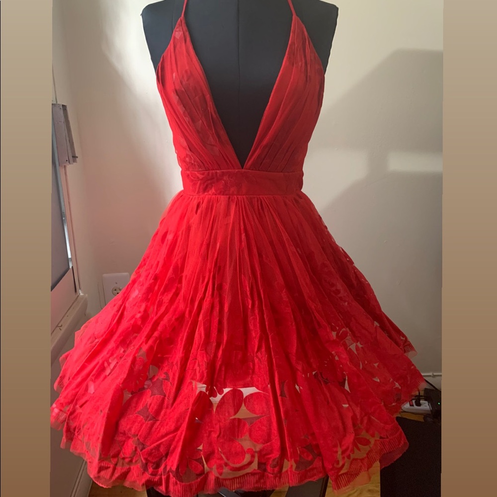 Evening red dress
